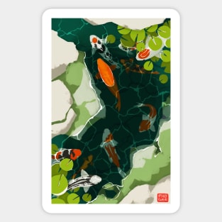 Koi Pond Sticker